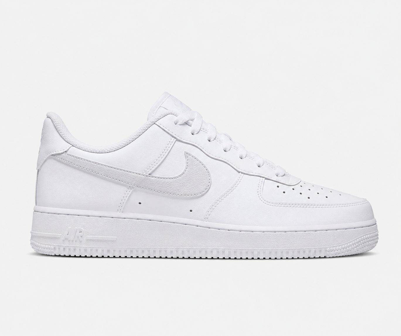 Nike Air Force 1 '07 Men's Casual Sneakers | Premium Leather | All-White | Cushioned Everyday Shoes
