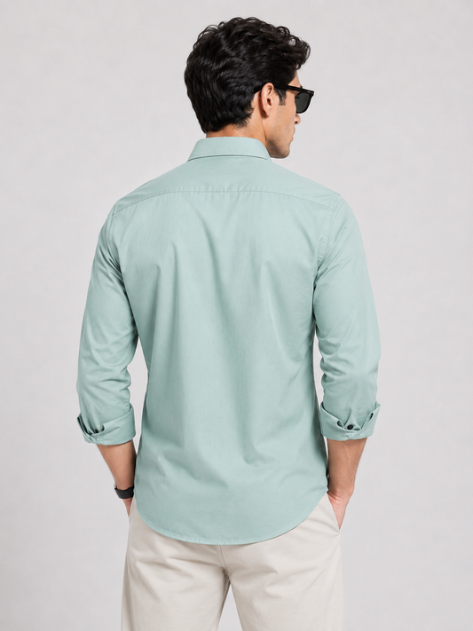 Premium Mint Green Men's Slim Fit Shirt