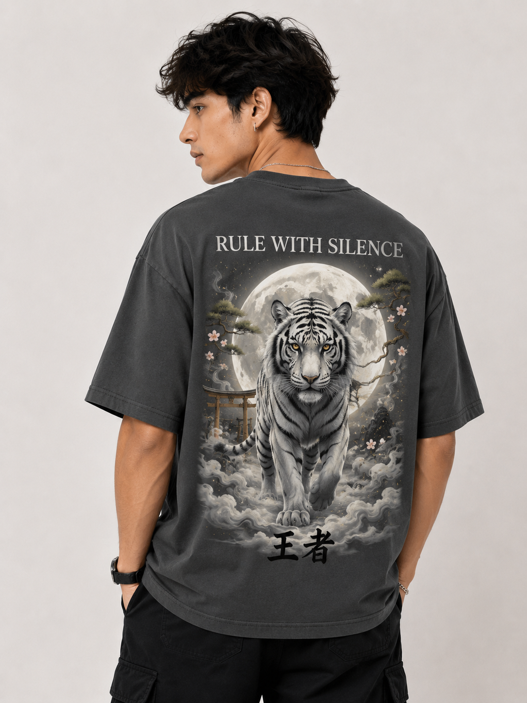 Urban Edge Oversized Graphic Printed T-Shirt for Men – Black