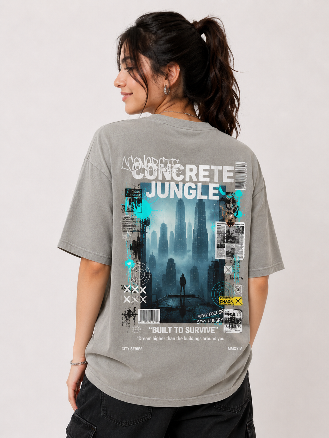 Premium Oversized Graphic Printed T-Shirt for Women | Soft Cotton Casual Streetwear Tee