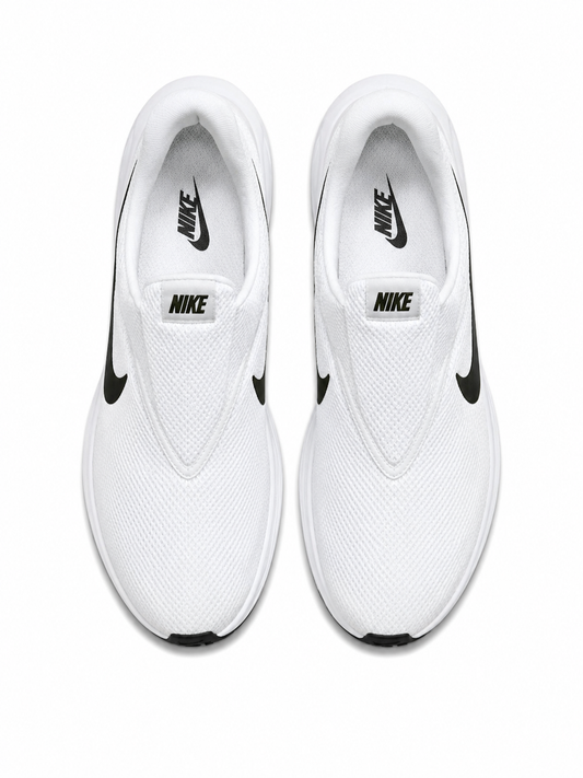 Nike Men's White Slip-On Running Shoes | Lightweight Breathable Walking & Sports Sneakers