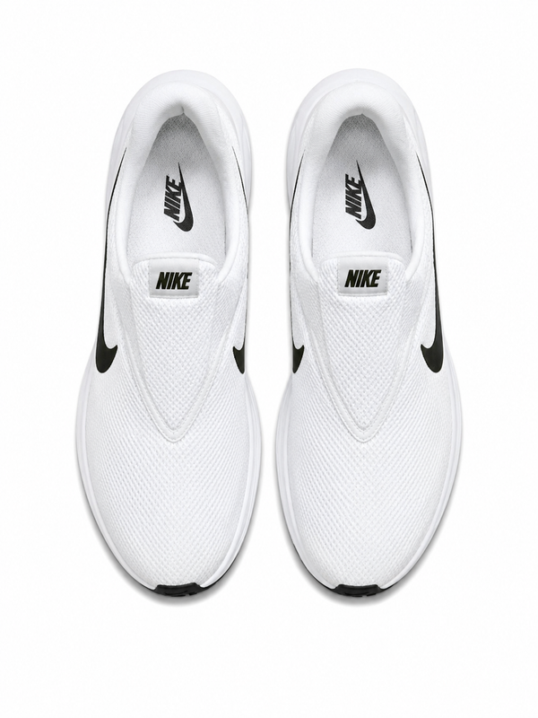 Nike Men's White Slip-On Running Shoes | Lightweight Breathable Walking & Sports Sneakers