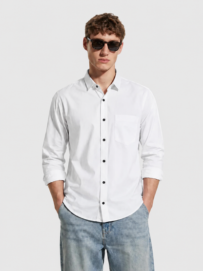 Premium White Men's Classic Casual Formal Shirt