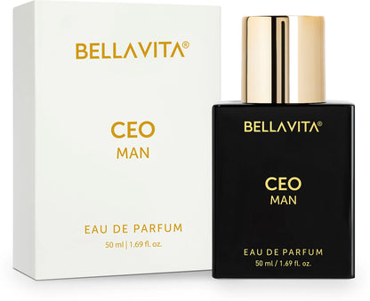 BELLAVITA CEO MAN Eau De Perfume ,Long Lasting Notes of Tonka,Agarwood & Ambergris Eau de Parfum  -  50 ml (For Men)