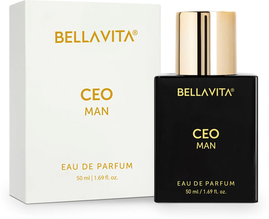 BELLAVITA CEO MAN Eau De Perfume ,Long Lasting Notes of Tonka,Agarwood & Ambergris Eau de Parfum  -  50 ml (For Men)