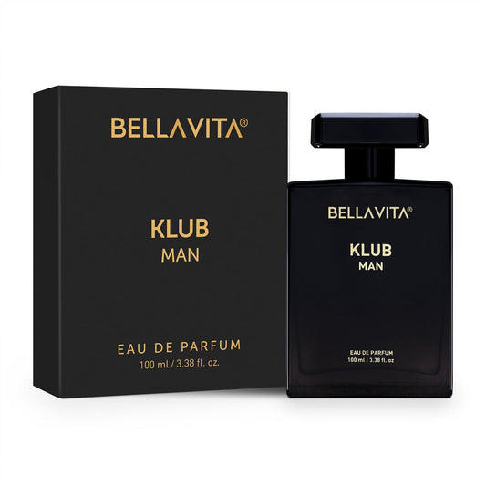 Bella Vita Luxury KLUB | Long Lasting Eau De Parfum 100ml Perfume for Man | Lemon, Rose and Vanilla | Musky, Spicy and Woody Premium Fragrance for Men