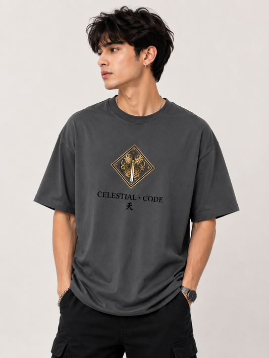 Urban Edge Oversized Graphic Printed T-Shirt for Men – Black