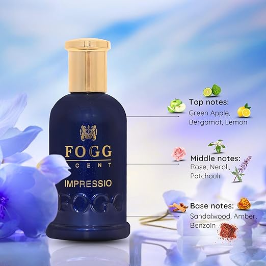 Fogg Scent Impressio Perfume for Men, Long-Lasting, Fresh & Powerful Fragrance, Eau De Parfum, 100ml