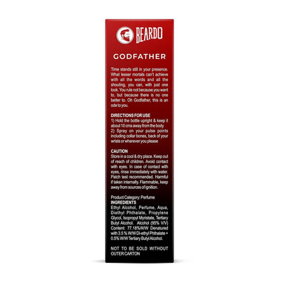 BEARDO Godfather Perfume For Man, 100ml | Aromatic, Spicy Perfume For Men | EAU DE PARFUM | Perfume For Men