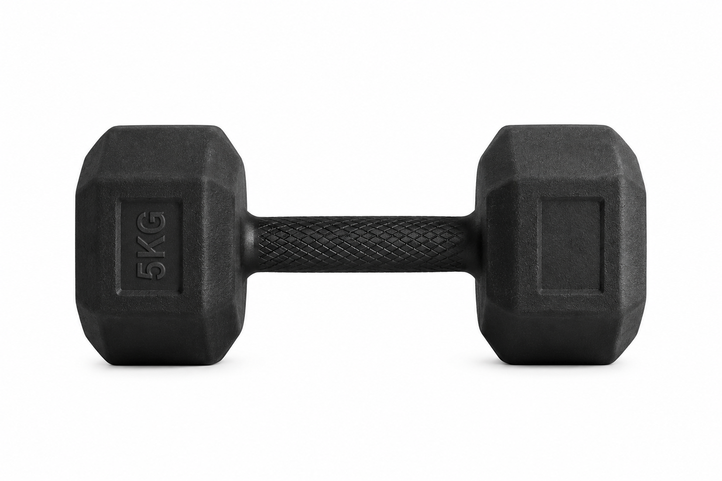 5KG Rubber Hex Dumbbell Pair | Anti-Slip Grip Strength Training Weights | Durable Home Gym Dumbbells for Men & Women