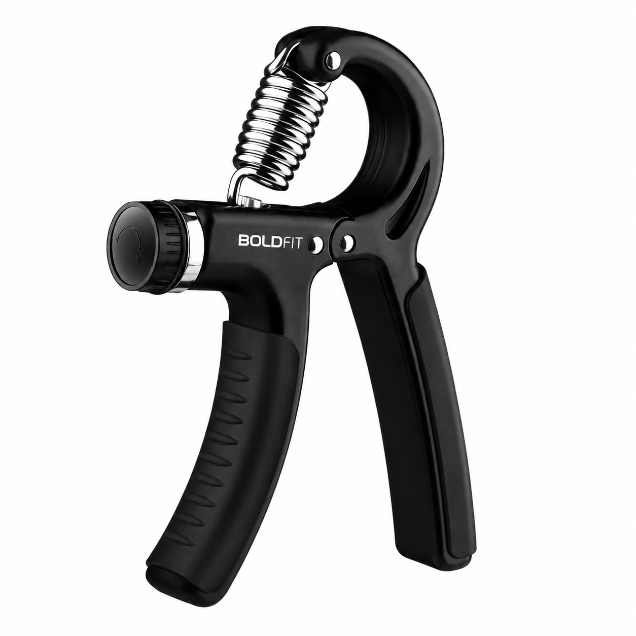 Boldfit Adjustable Hand Grip Strengthener | Forearm & Finger Exerciser | Adjustable Resistance Hand Gripper for Gym, Rehabilitation & Fitness | Grip Trainer for Men & Women | Black