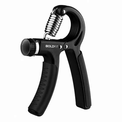 Boldfit Adjustable Hand Grip Strengthener | Forearm & Finger Exerciser | Adjustable Resistance Hand Gripper for Gym, Rehabilitation & Fitness | Grip Trainer for Men & Women | Black