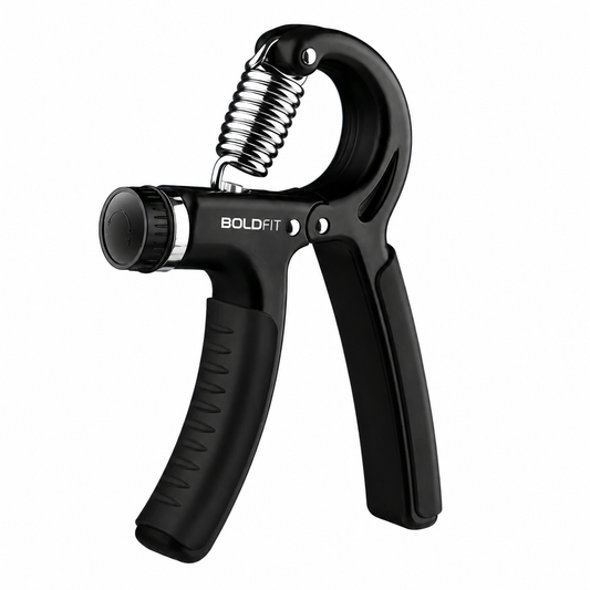 Boldfit Adjustable Hand Grip Strengthener | Forearm & Finger Exerciser | Adjustable Resistance Hand Gripper for Gym, Rehabilitation & Fitness | Grip Trainer for Men & Women | Black