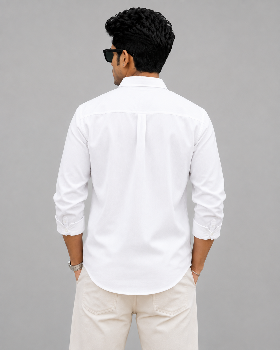 Premium White Men's Classic Casual Shirt