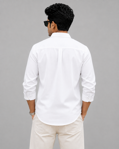 Premium White Men's Classic Casual Shirt