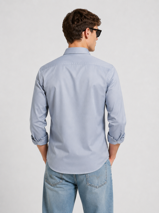 Premium Light Blue Men's Formal Casual Shirt