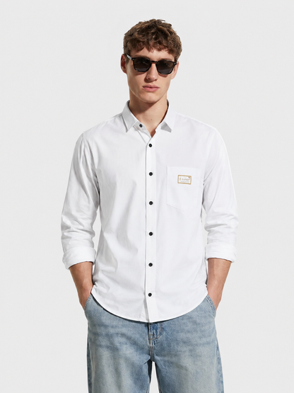 Premium White Men's Classic Casual Formal Shirt