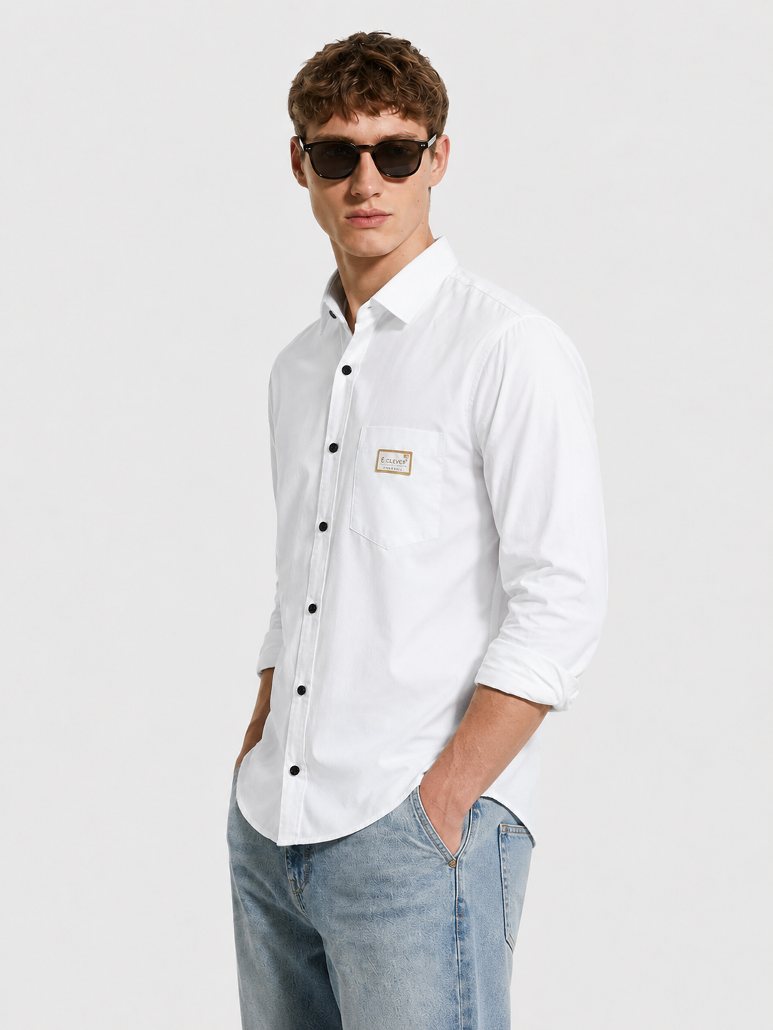 Premium White Men's Classic Casual Formal Shirt