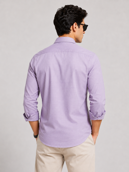 Premium Lavender Men's Slim Fit Formal Shirt