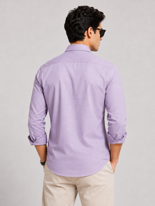 Premium Lavender Men's Slim Fit Formal Shirt