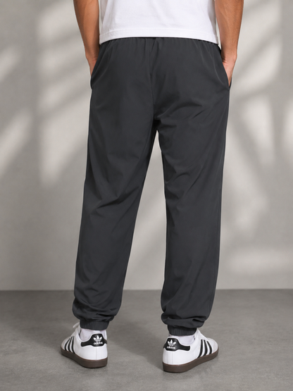 Premium Black Men's Lightweight Zipper Jogger Pants
