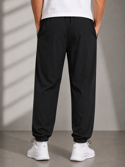 Premium Black Men's Lightweight Performance Jogger Pants