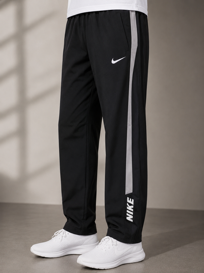 Premium Black Men's Stripe Track Pants