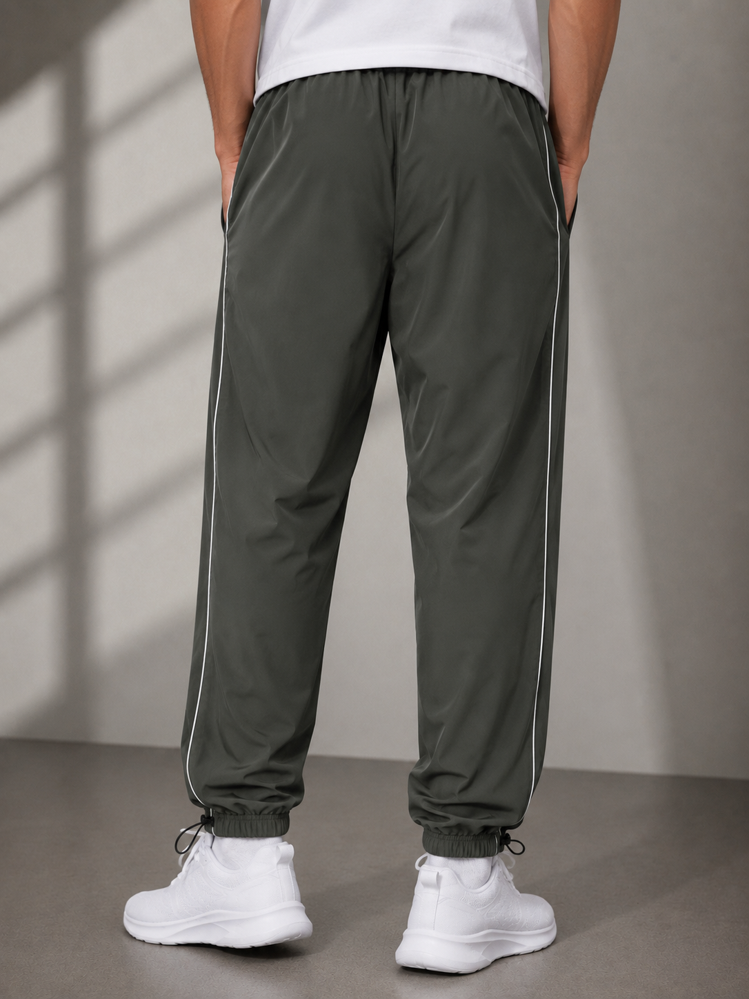 Premium Olive Green Men's Performance Jogger Pants