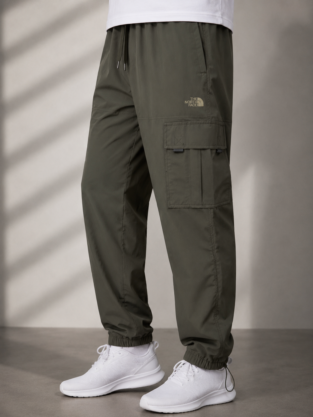 Premium Olive Green Men's Cargo Jogger Pants