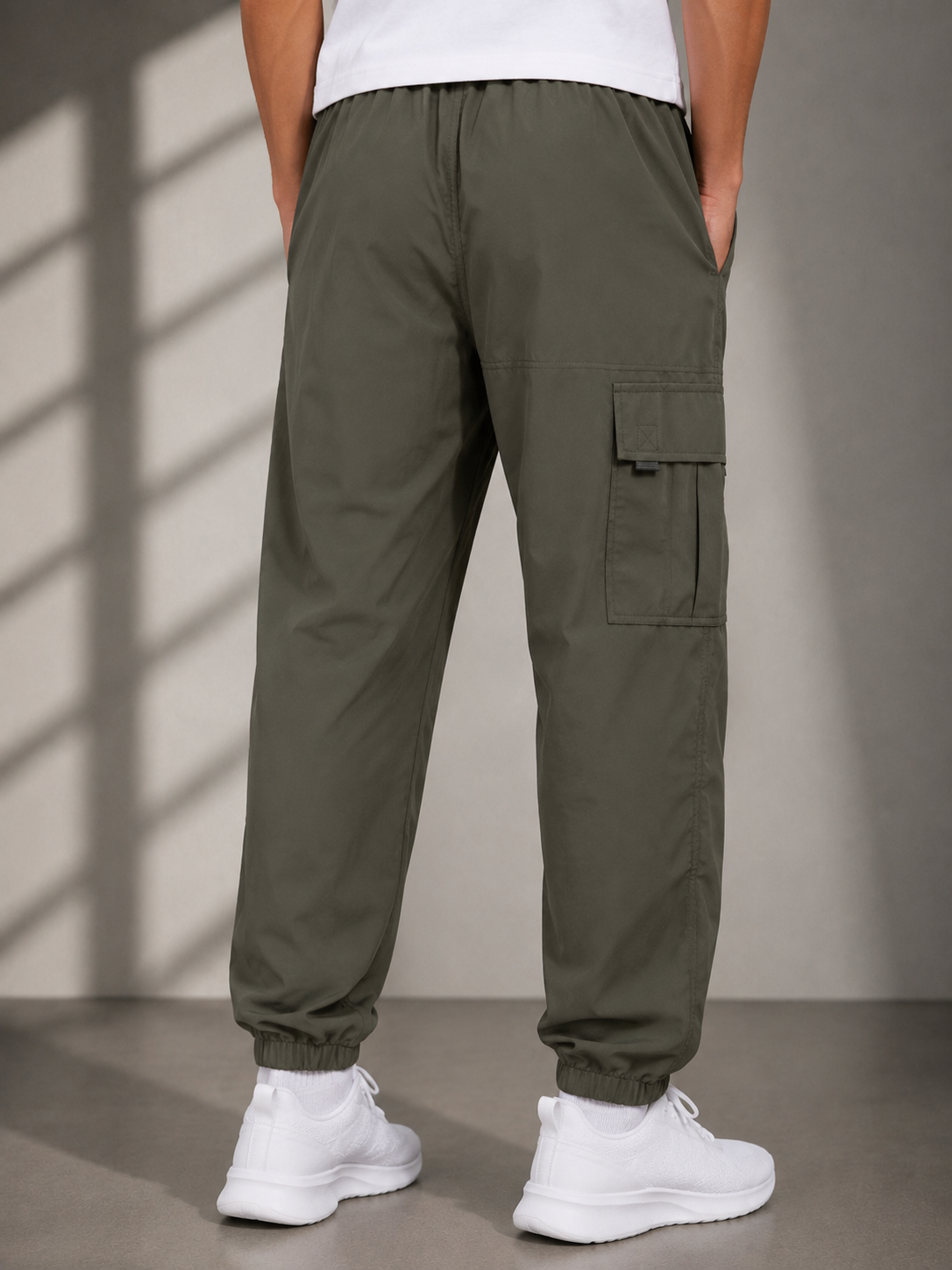 Premium Olive Green Men's Cargo Jogger Pants