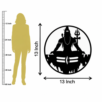 Lord Shiva Mahadev Backlit LED MDF Wall Decor for Living Room