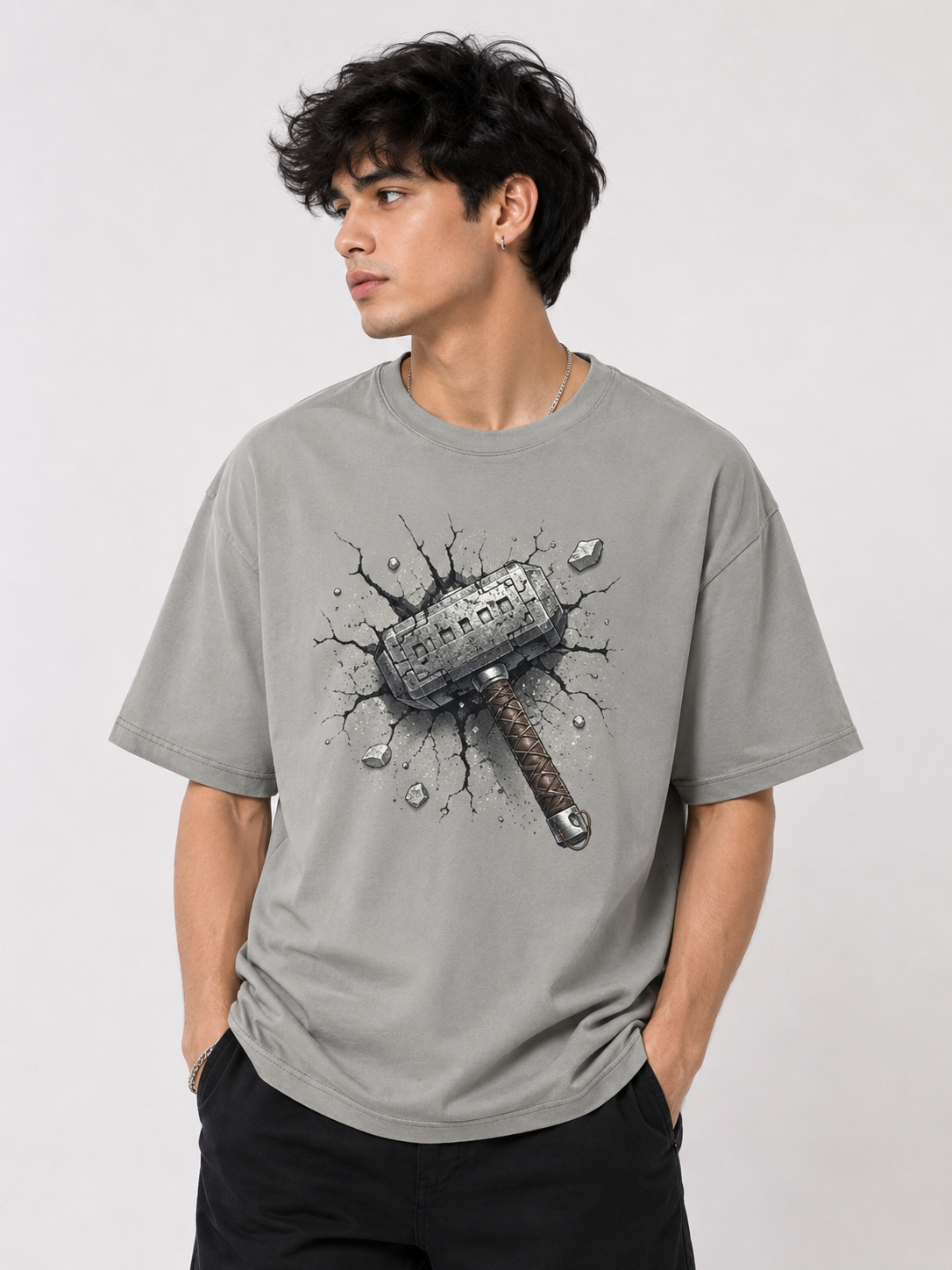 Urban Rebellion Oversized Graphic T-Shirt for Men