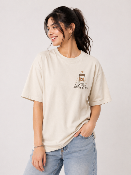 Elegant Floral Oversized Graphic Printed T-Shirt for Women | Premium Cotton Casual Streetwear Tee