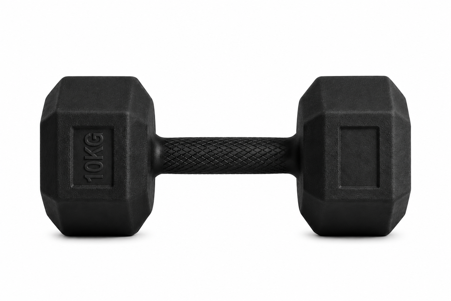 10KG Rubber Hex Dumbbell Pair | Anti-Slip Grip Strength Training Weights | Heavy-Duty Home Gym Dumbbells for Men & Women | Full Body Workout & Muscle Building Equipment | Black