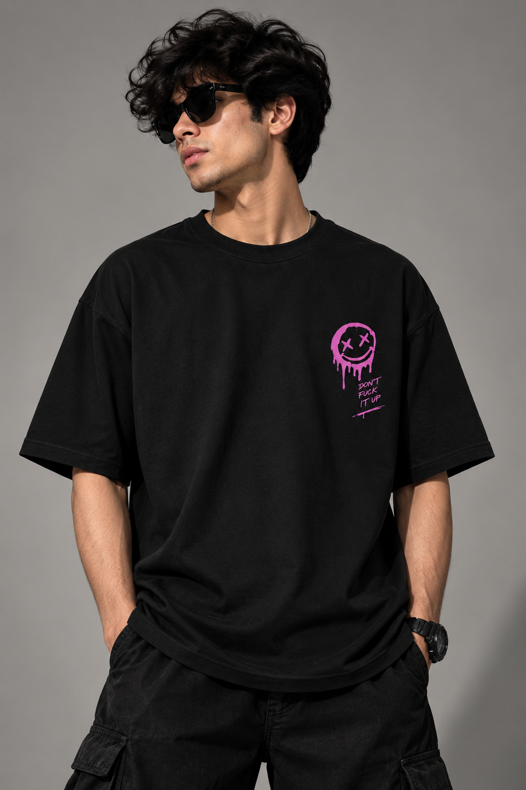 Don't Fuck It Up Oversized T-Shirt – Black