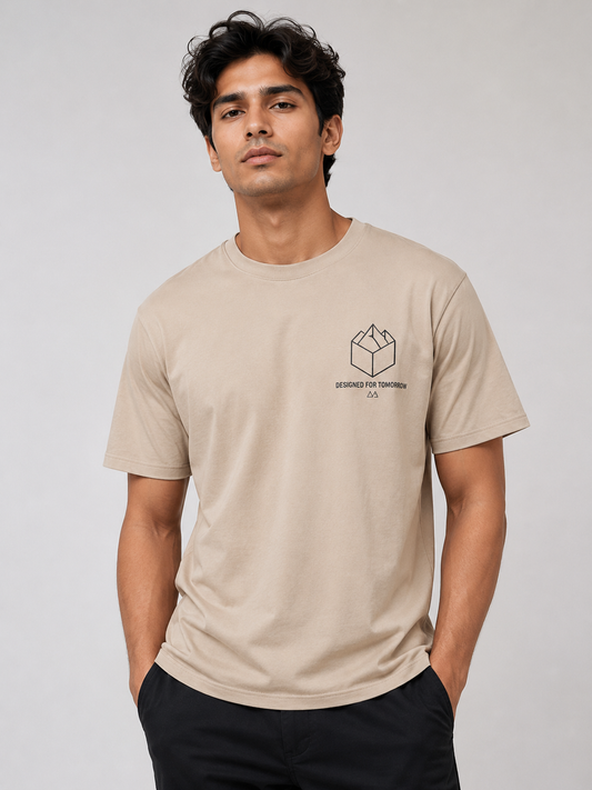 Future Packed Oversized T-Shirt – Beige Edition